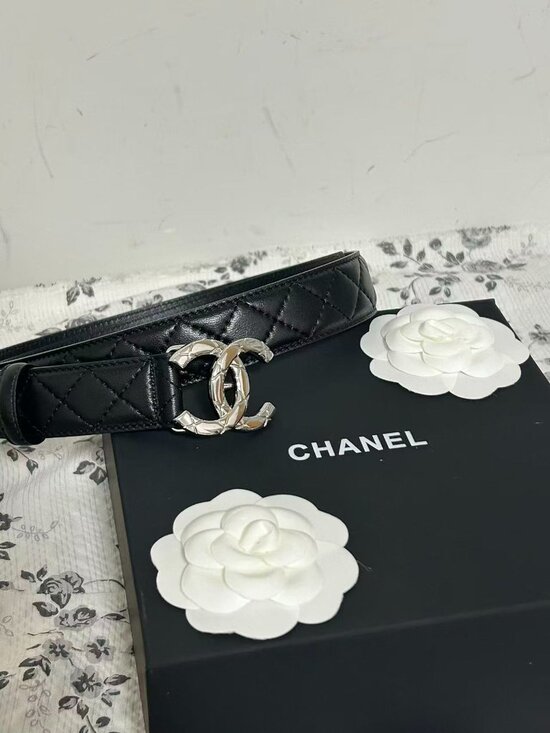 ??Chanel Quilted Leather Belt with Double C Buckle?? main image 6